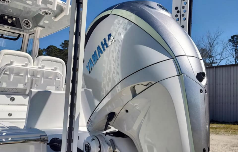 Ceramic coating on silver outboard
